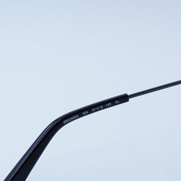 Balenciaga BB0246SA 004 Sunglasses Dark Grey Aviator Frame, Grey Lenses main image 5